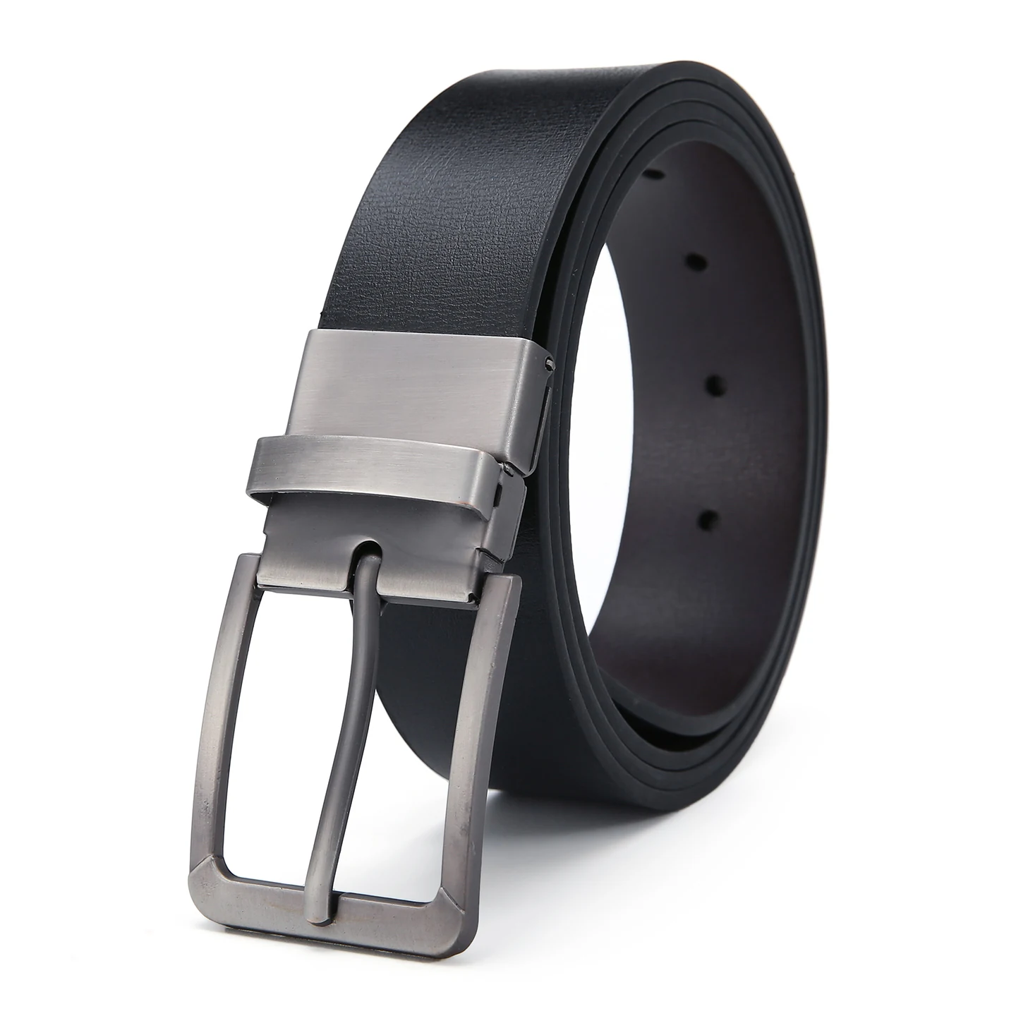 SQH6014 double-sided PU pin buckle belt